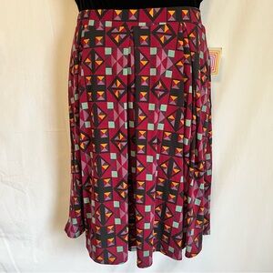 LuLaRoe Geometric Patterned Skirt - Multicolor